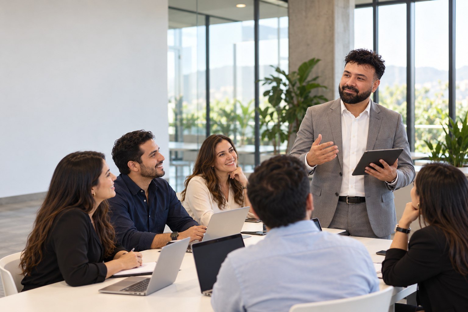 Grupo aprendiendo en un taller en vivo de Brainfood Academy