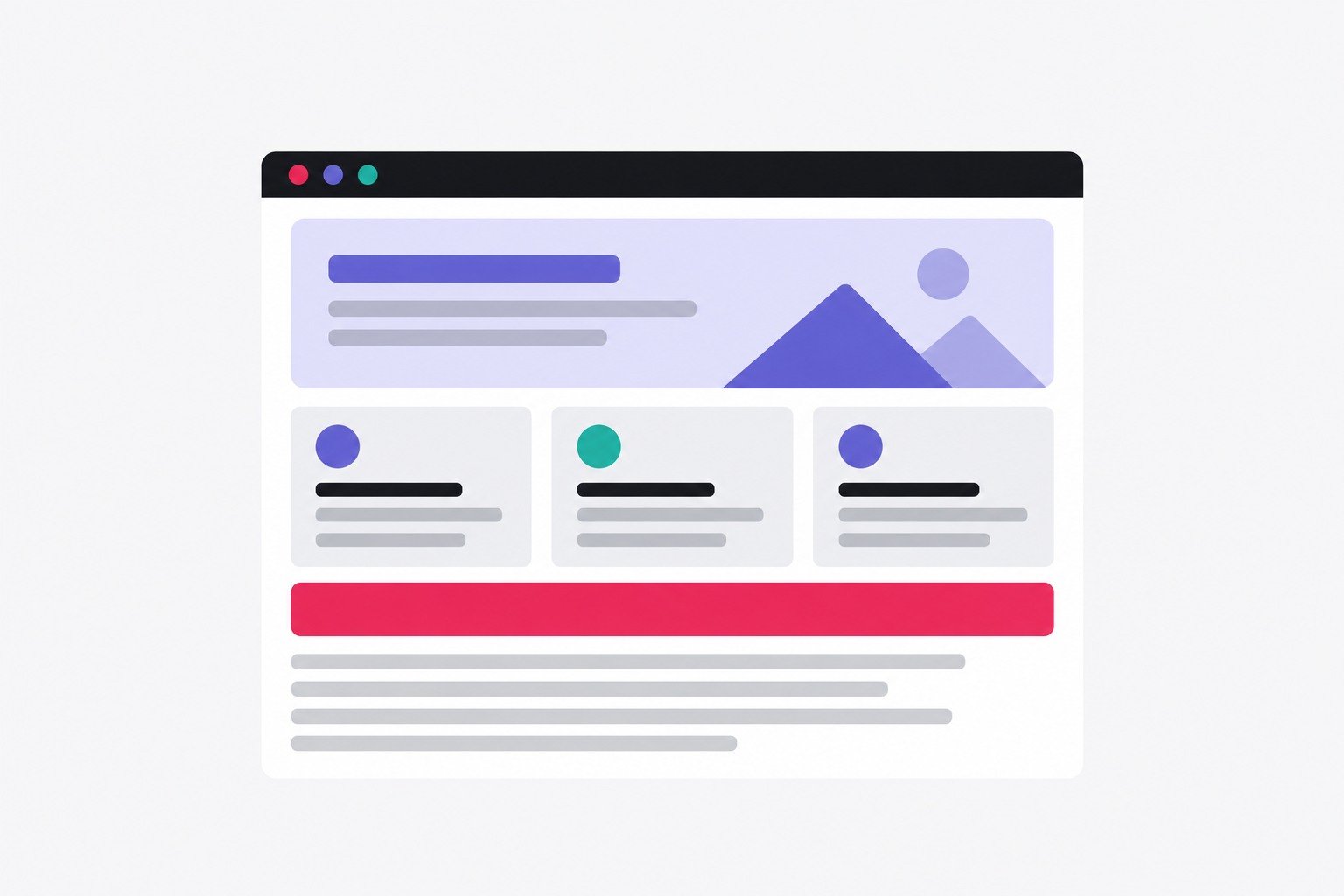 Ilustración de la estructura de una página web