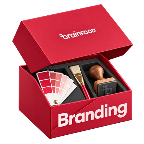 Caja del servicio de Branding de Brainfood