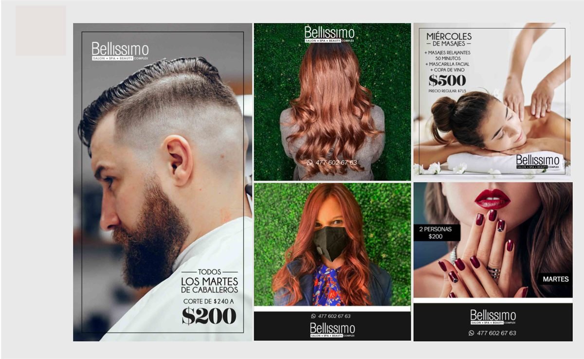Trabajo de redes sociales para Bellissimo