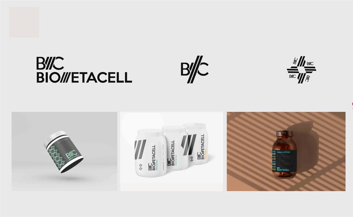 Trabajo de marca y empaque para BIOMETACELL