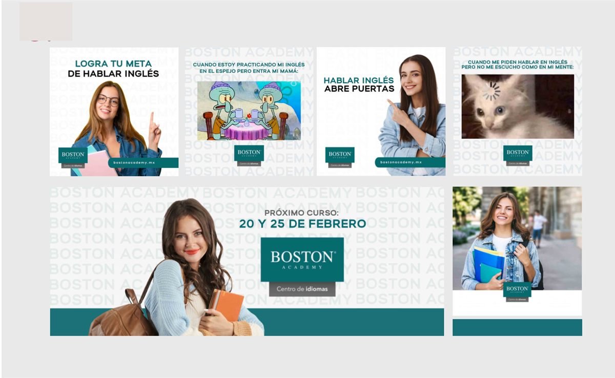 Trabajo de redes sociales para un centro de idiomas