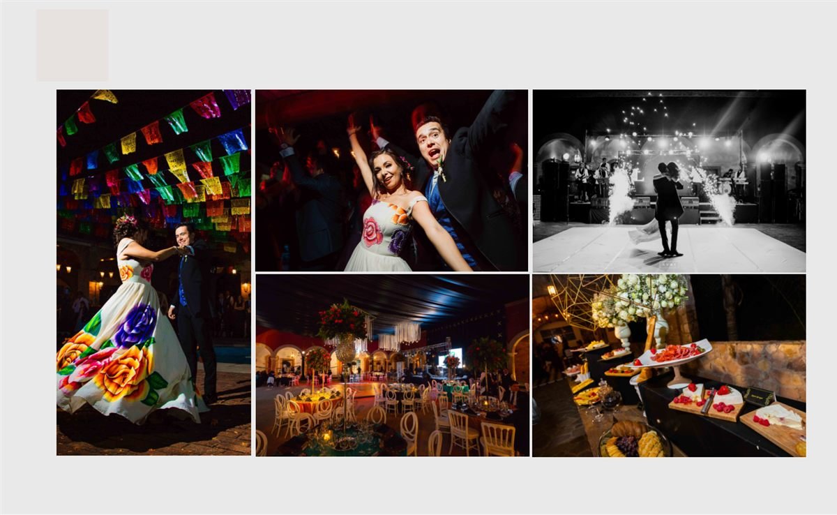 Trabajo de redes sociales y fotografía para una empresa de planeación de eventos