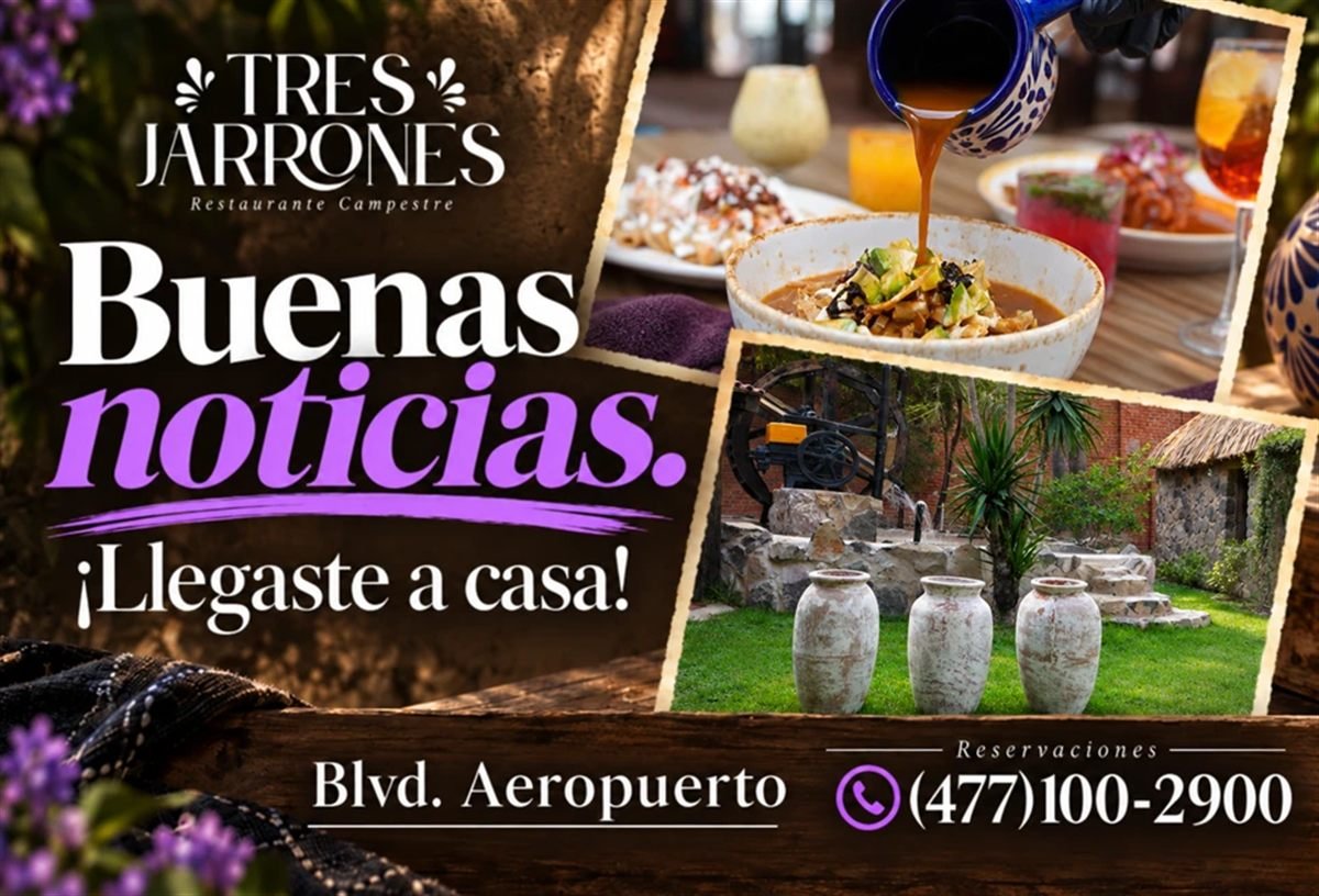 Diseño de espectacular para Tres Jarrones Restaurante